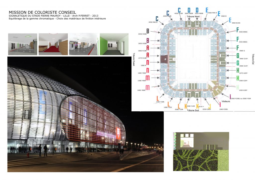 Stade Lille-signalétique et ambiance intérieure-arch Pierre FERRET
