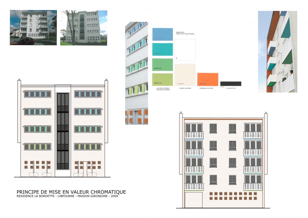 Logements Libourne-coloration de façade