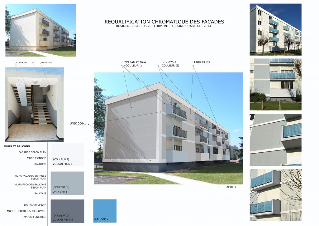 Urbanisme chromatique-Polychromie architecturale-Lormont