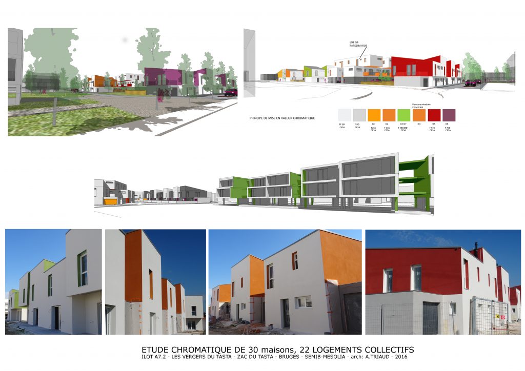 Nouveaux quartier Bruges-Urbanisme- Polychromie architecturale-arch Alain Triaud